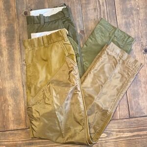 Lot of 2 Vintage Duxbak Mens Fishing Hunting Game Pants Field Work Tan Olive
